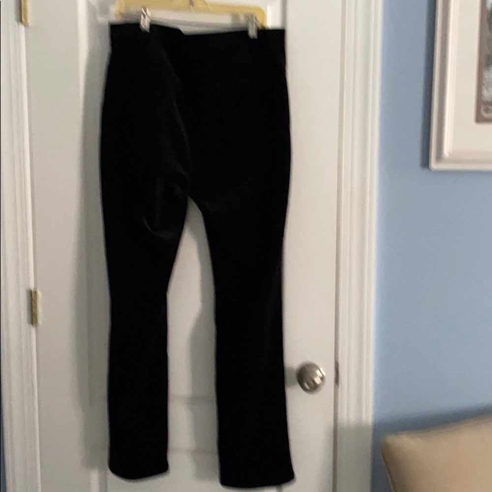 Black velvet pants